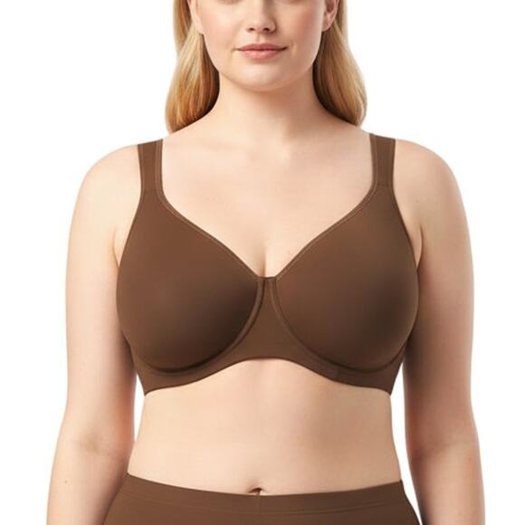 HSIA Minimizer Bra Unlined Full Coverage Underwire Brown NWT Size 36C - Picture 1 of 7